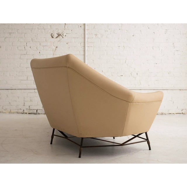 Mid 20th Century Mid Century Gothic Style French Chaise Sofa For Sale - Image 5 of 13