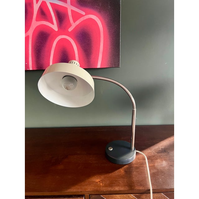 Mid-Century Modern Mid-Century German Desk Lamp with Gooseneck and Witch Hat from Hillebrand Lighting, 1950s For Sale - Image 3 of 11