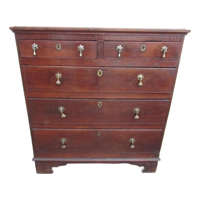 18th Century English Oak Chest of Drawers For Sale