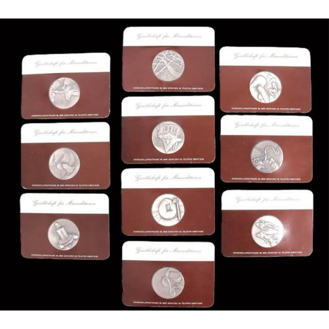 Silver The Ten Commandments Silver Medallion Set by Salvador Dali For Sale - Image 8 of 10