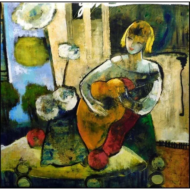 "Solox" Helen Zarin Abstract Figurative Oil Painting For Sale - Image 4 of 4