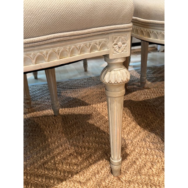 Early 20th Century Set of 10 Louis XVI Style Swedish Painted Dining Chairs For Sale In Washington DC - Image 6 of 7