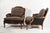 Metal New Ralph Lauren Plaid Tartan Wool and Leather on Vintage Louis XV-Style Versailles Library Chairs - 2 Pieces For Sale - Image 7 of 18