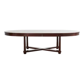 Barbara Barry for Baker Neoclassical Mahogany Extending Dining Table For Sale