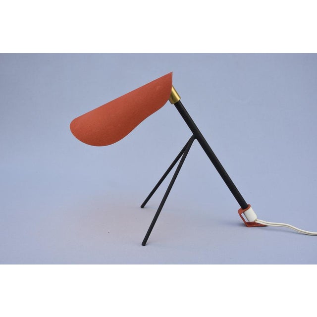 Metal Table Lamp by Jean Boris Lacroix for Falkenbergs Lighting, Sweden, 1950s For Sale - Image 7 of 14