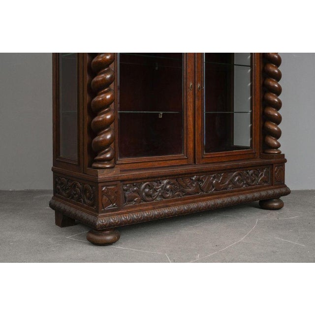 Wood Historicist Oak Display Cabinet, Late 19th Century For Sale - Image 7 of 18