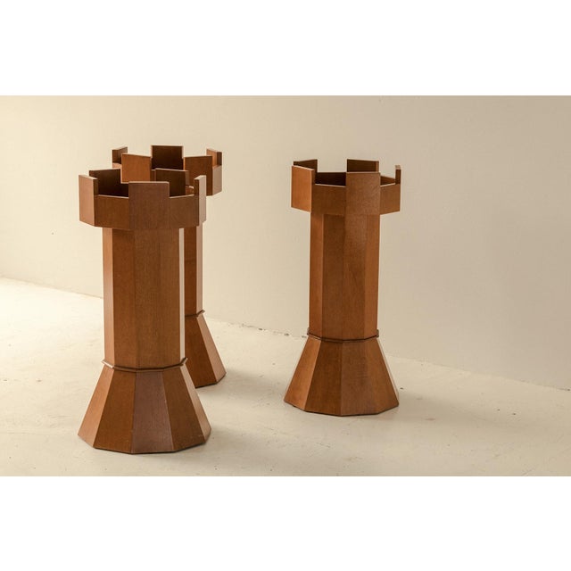 Pedestal produced in Italy around 1970. These tower-shaped sculptures can be used as a plant stand, pedestal, key box or...