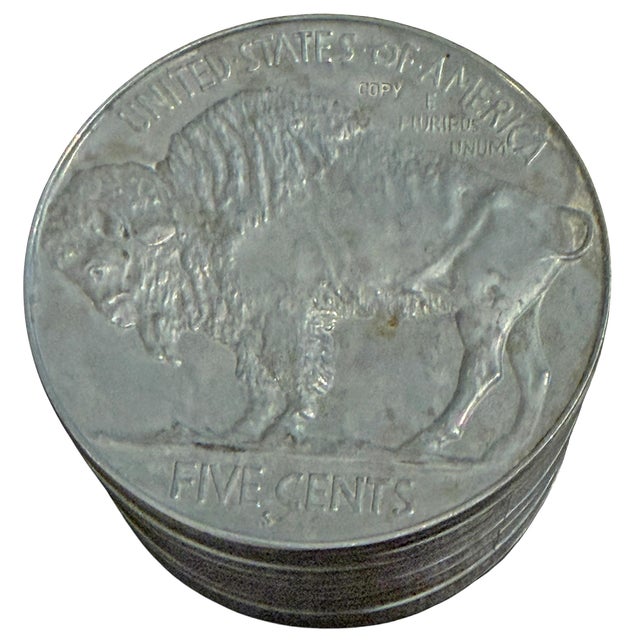 American Vintage Oversized Buffalo Nickel Bank For Sale - Image 3 of 7