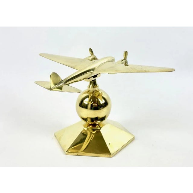 Brass Mosquito Desk Plane Model from de Havilland, 1940s For Sale - Image 9 of 16