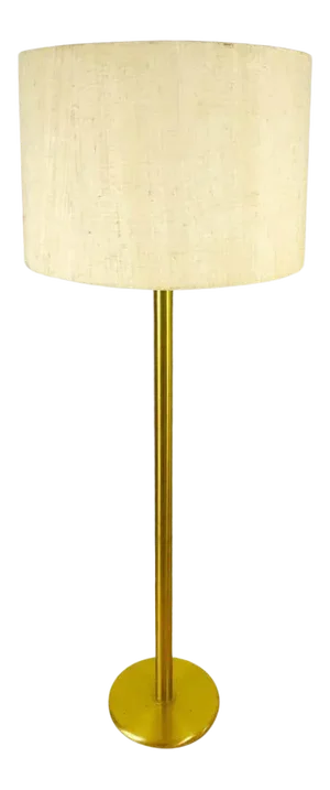 Cosack Midcentury Brass and Cloth Floor Lamp, 1960s, Germany