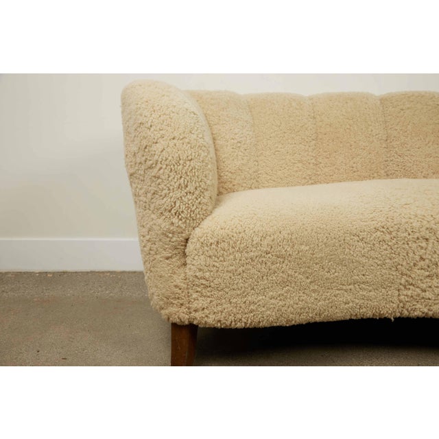 Mid-Century Modern Vintage Cabinet Maker Settee From Denmark, 1960 For Sale - Image 3 of 4