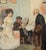 Figurative Clyde Singer Attributed Courting Scene, Oil on Canvas For Sale - Image 3 of 6