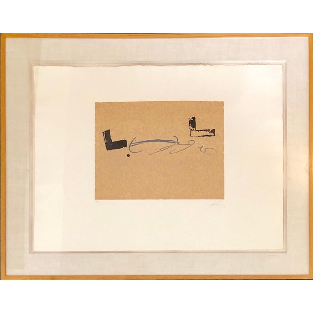 Antoni Tàpies, Antoni Tapies Post Modern Abstract Expressionist Aquatint For Sale