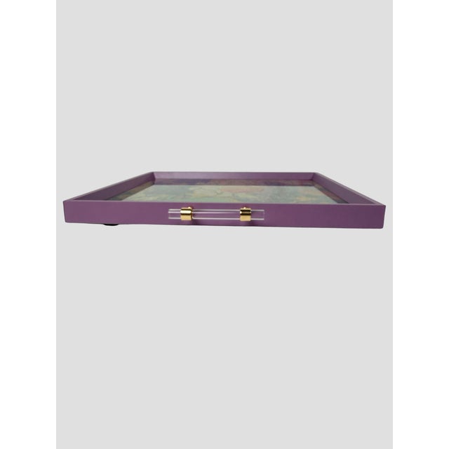 Lavender Osborne & Little Trebah Velvet Tray Acrylic Handles For Sale - Image 8 of 10