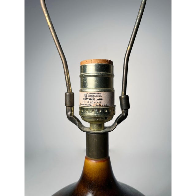 Mid 20th Century Mid 20th Century Petite Danish Modern Lotte and Gunnar Bostlund Ceramic Table Lamp For Sale - Image 5 of 5