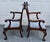 Antique Pair Mahogany Armchairs Chippendale Style Carved Ball Claw Foot Dining For Sale - Image 14 of 18