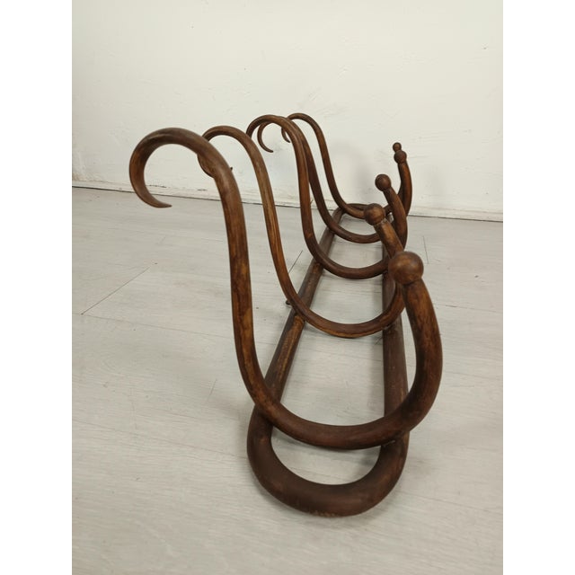 Wood Antique Thonet Style Wall Coat Rack, 1890s For Sale - Image 7 of 11