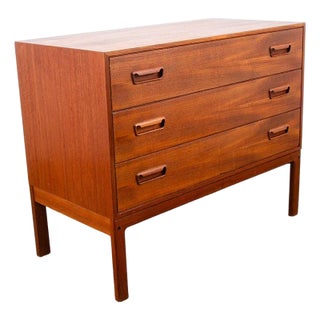 1960s Mid Century Danish Modern Chest Drawers Dresser Teak Arne Wahl Iversen Denmark For Sale