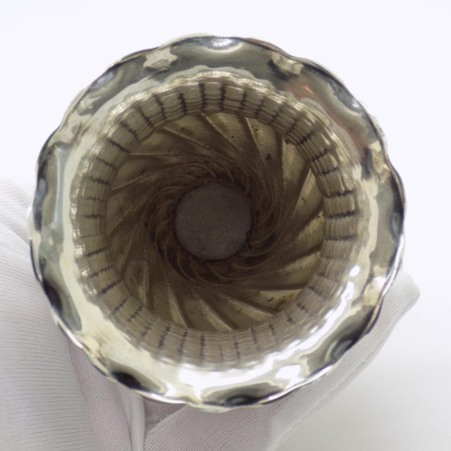 Silver Vintage Italian Handmade Silver Vase, Palermo, Sicily, Italy, 1970s For Sale - Image 8 of 15