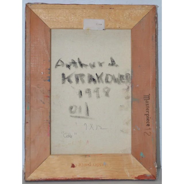 Abstract Arthur J. Krakower "Cola" Original Oil on Canvas c.1998 For Sale - Image 3 of 4