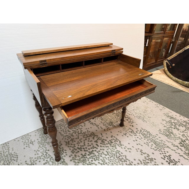 Victorian Victorian Era Mahogany Spinet Desk For Sale - Image 3 of 12