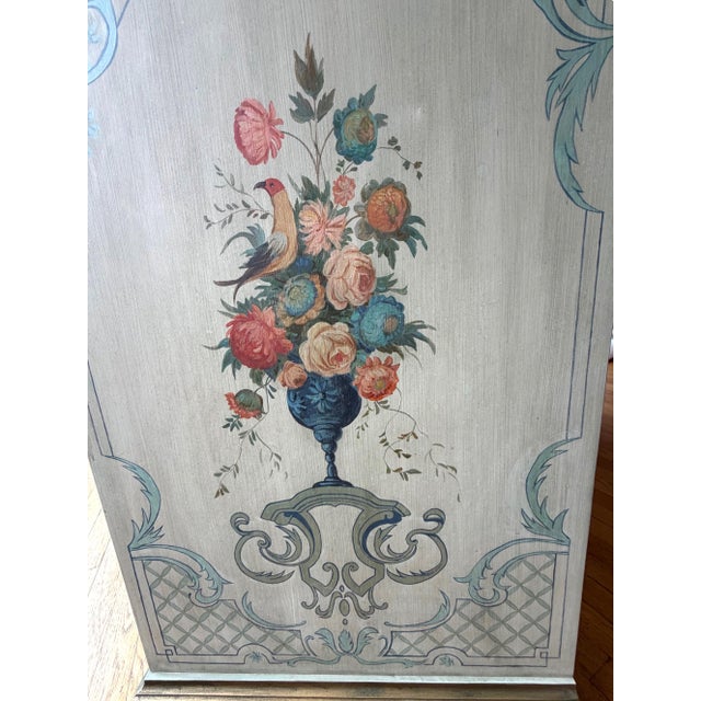 Painted Chinoiserie Style Green Floral Secretary Desk For Sale - Image 11 of 18