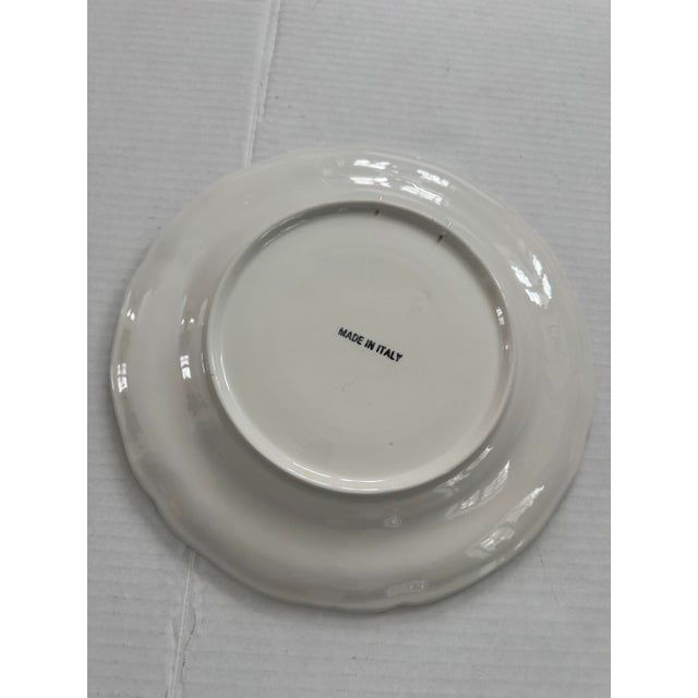 Chinoiserie Set of Six Vintage Chinoiserie Hand Painted Plates For Sale - Image 3 of 9