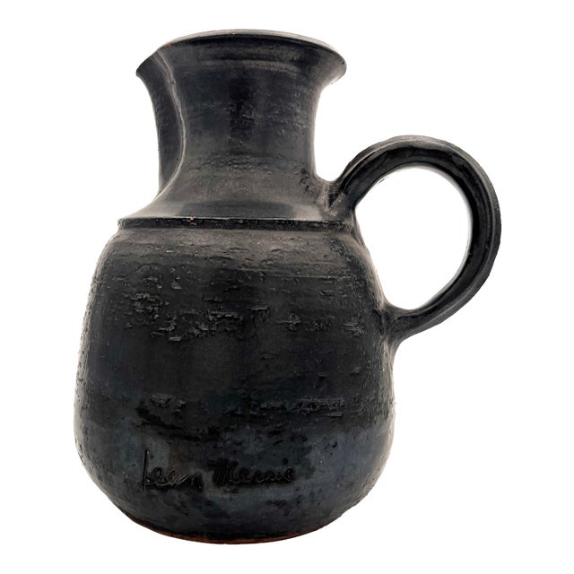 Jean Marais (1913-1998) Black Ceramic Jars, France 1960s For Sale