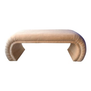 Directional Chenille Curved Waterfall Bench For Sale