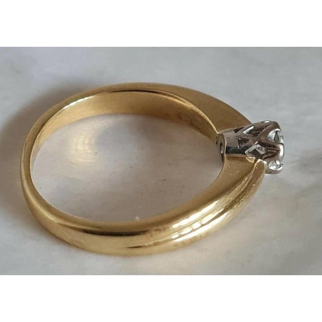 18ct Yellow Gold Diamond Solitaire Ring, 1994 For Sale - Image 3 of 12