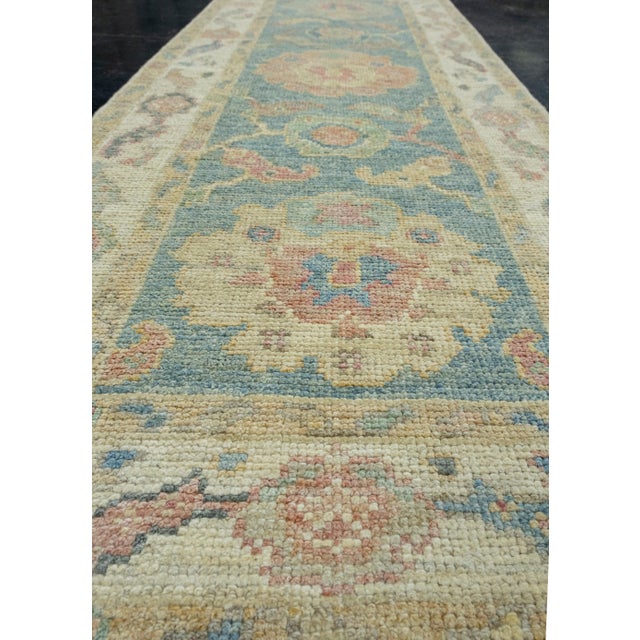 Turkish Oushak Runner Rug 2'3" x 5'11" #17529 For Sale In Houston - Image 6 of 8