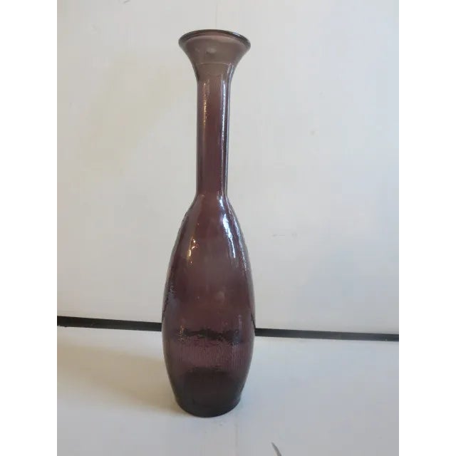 Late 20th Century Mid Century Amethyst Glass Decanter or Vase For Sale - Image 5 of 5
