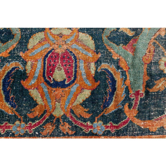 17th Century Authentic Persian Isfahan Botanic Handmade Carpet For Sale - Image 5 of 8