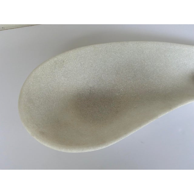 2020s Revelation Modern Ivory Stone Double Scoop Bowl For Sale - Image 5 of 5