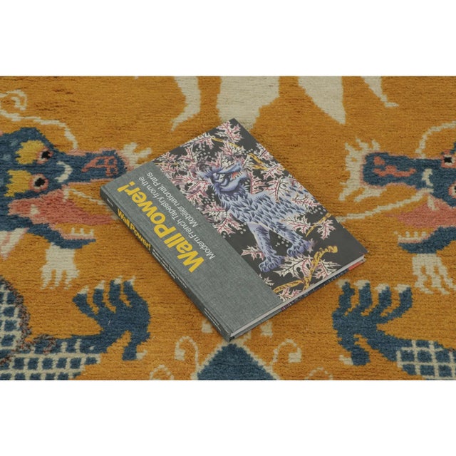 Gold Antique Chinese Dragon Pictorial Gold Runner With Imperial Symbols - Rug & Kilim For Sale - Image 8 of 9