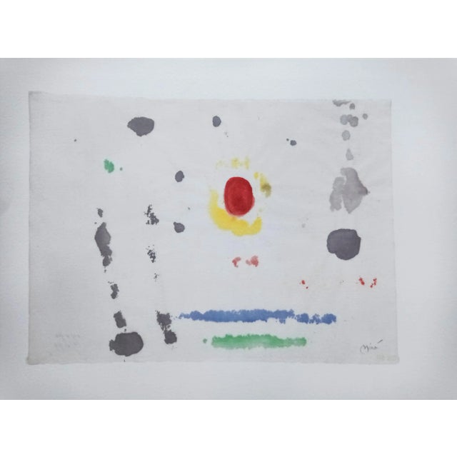 Joan Miro - Untitled 1966 Very nice lithographic impression after a Miro watercolor, Seat Edizioni, 1987 Protected with...