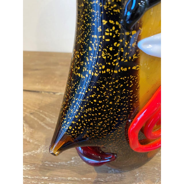 Murano Glass Fish Head Vase, 1980s For Sale - Image 9 of 18