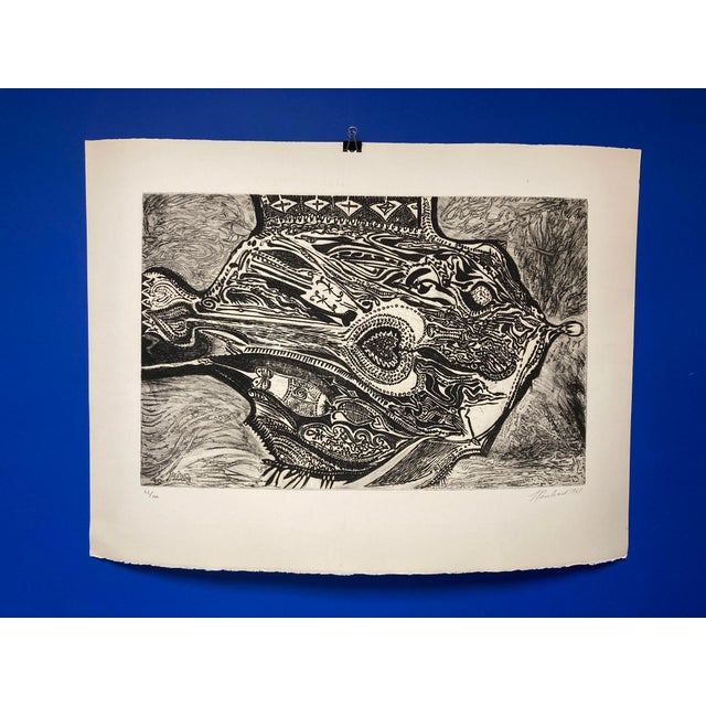 Jean Peschard, Fish in Love, Etching, 1961 For Sale - Image 15 of 16