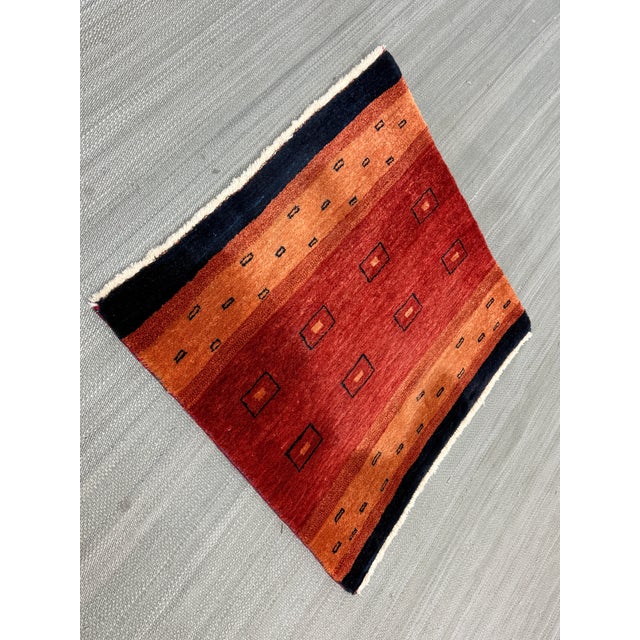 Textile 2ft 8in Rugman of Sante Fe Square Rug For Sale - Image 7 of 12