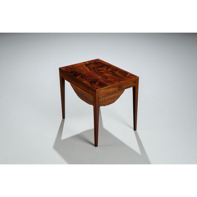 Severin Hansen Vintage Danish Sewing Table in Rosewood by Severin Hansen, 1960 For Sale - Image 4 of 11