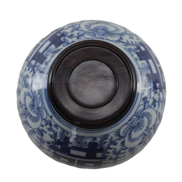 Ceramic Late 19th Century China Mid-Qing Blue and White Porcelain Ginger Jar For Sale - Image 7 of 10