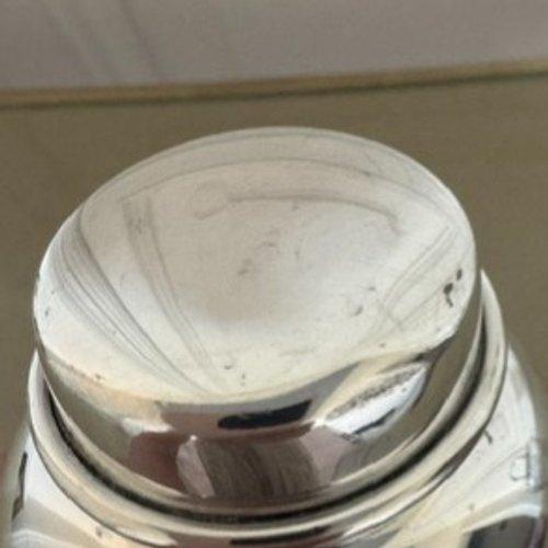 Art Deco Vintage Wilhelm Wolff German Cut Crystal & Silver-Plated Cocktail Shaker, Marked W 464 For Sale - Image 3 of 11
