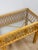 Wood Vintage Coastal Wicker Rattan Console Table Woven Lattice Glass Top Beige Boho For Sale - Image 7 of 14