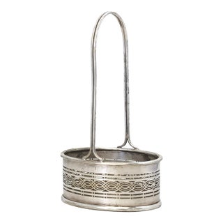 Harrods London Hulking & Heath Silverplate Basket For Sale