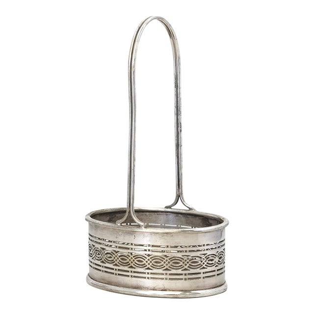 Harrods London Hulking & Heath Silverplate Basket For Sale