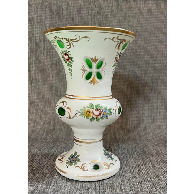 Boho Chic 19th Century Bohemian Opaline Glass Vase, 1890s For Sale - Image 3 of 7