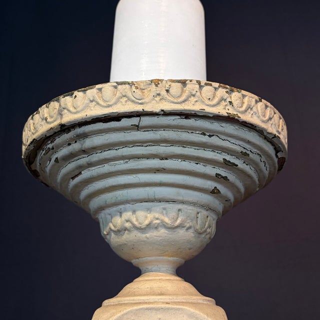 Monumental 19th Century French Wood Church Altar Candlesticks For Sale - Image 11 of 12