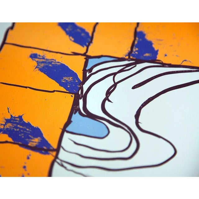 Original Double Limited Edition Pierre Alechinsky Lithograph in Color. Sur les presses d'Arte Adrien Maeght, á Paris 1981....