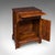 This is a vintage bachelor's writing cabinet. An English, mahogany and fruitwood correspondence stand or library cupboard...