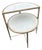 Modern Marble Top Two-Tier Accent Table With Brass Frame For Sale